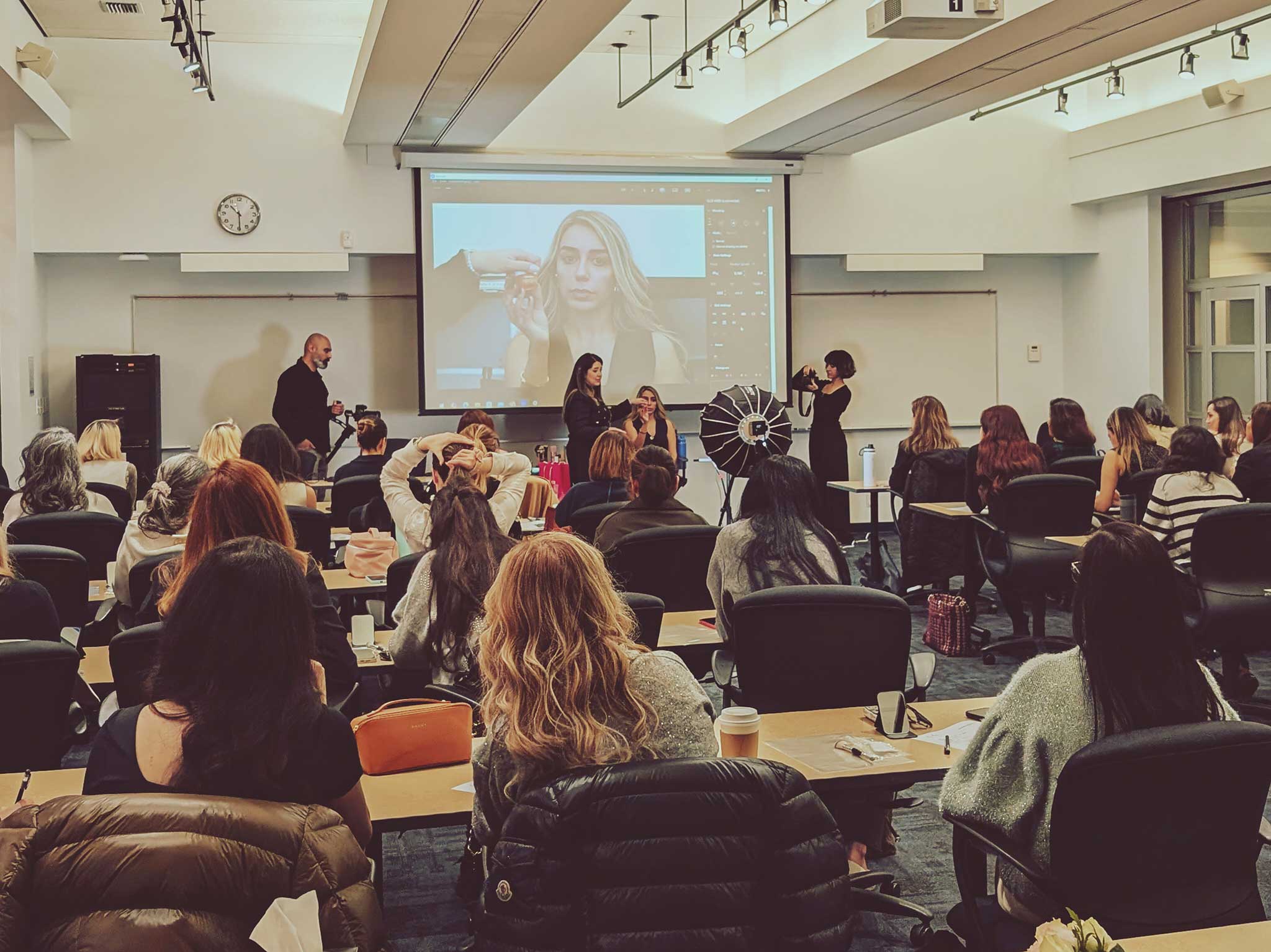 Makeup Master Class corporate workshop in Vancouver, December 2024