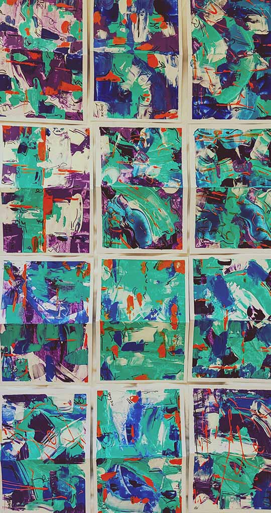 Hand-painted closing cards from the Spring Financial leadership offsite